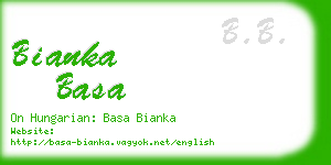 bianka basa business card